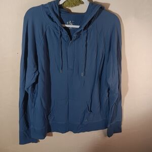 Calvin Klein Men's 🦋 Blue Hoodie